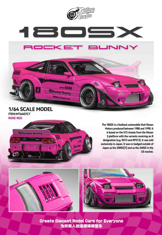 (Pre-Order) Microturbo - 1/64 Custom 180SX RB - Magenta
