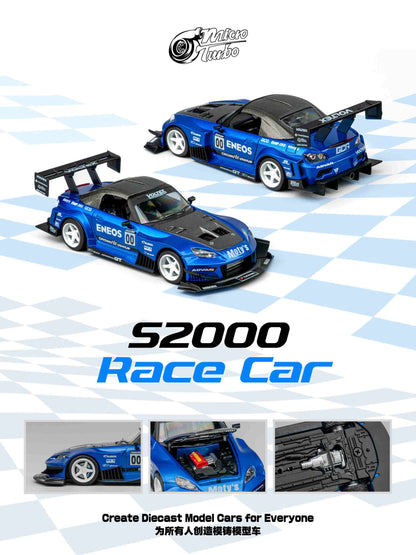 MicroTurbo - 1/64 Custom S2000 Racing - Candy Blue