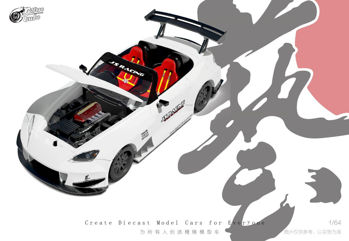 Microturbo 1/64 Custom S2000 JS Racing - Metalic White