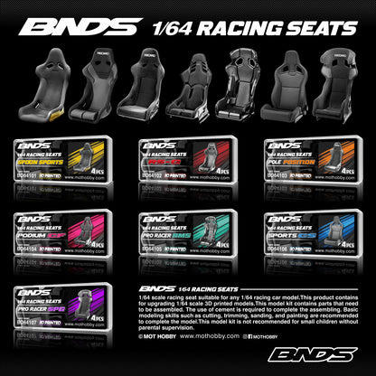 BNDS 1/64 Racing Seats Collection - BD64101/BD64102/BD64103/BD64104/BD64105/BD64106/BD64107